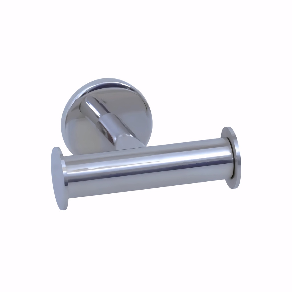 Percha de baño en Acero Inox/Satinado doble
