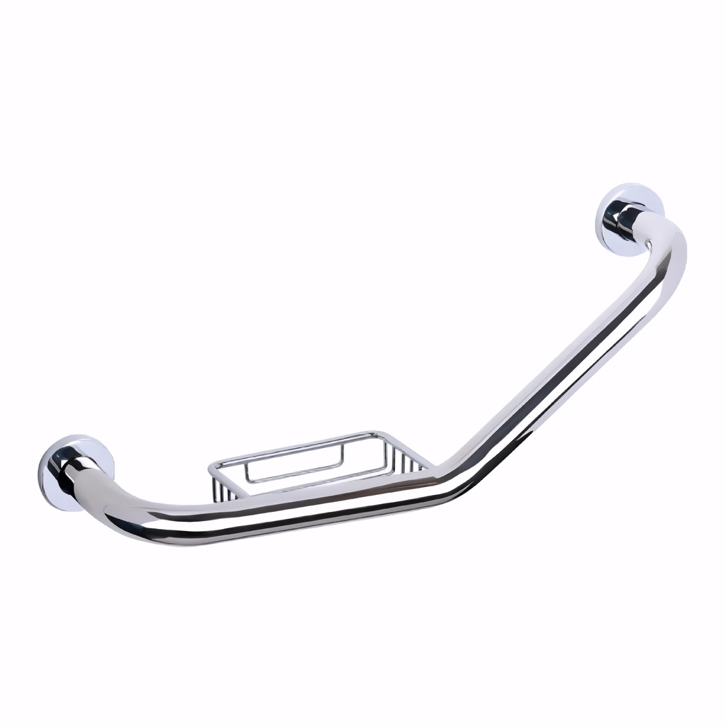 [0402082] Asa de bañera en Latón/Cromado serie Cubik con jabonera