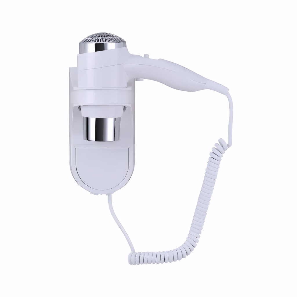 Secador de cabello 1800 W Blanco-Cromo con soporte