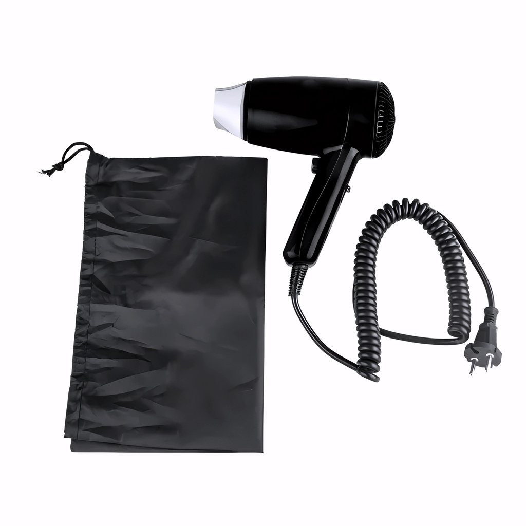 [2330033] Secador de cabello 1800 W Negro-Cromo con bolsa