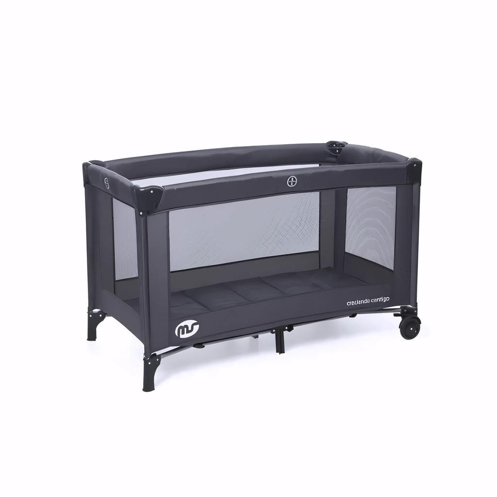 [2500200] Cuna viaje plegable gris