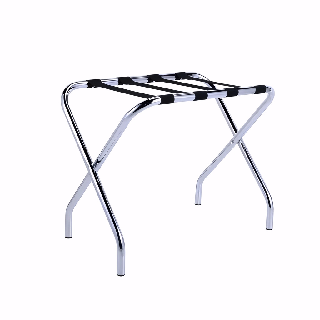 [3100001] Reposamaletas de Acero cromado cintas nylon negra