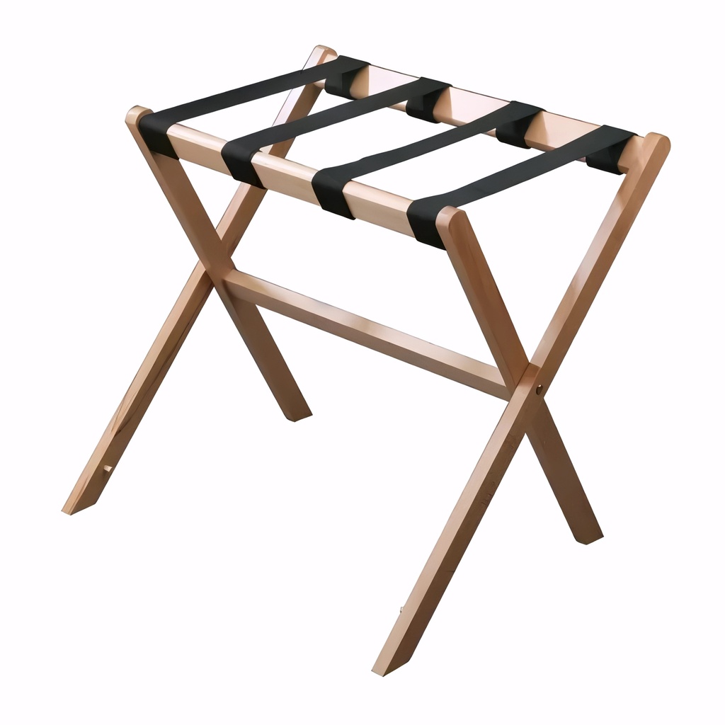 [3103010] Reposamaletas en Madera haya cintas nylon negra