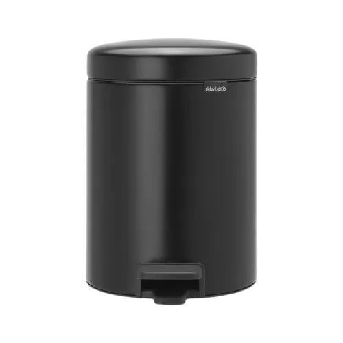 [4006010] Papelera con pedal en Acero negro mate 5 L