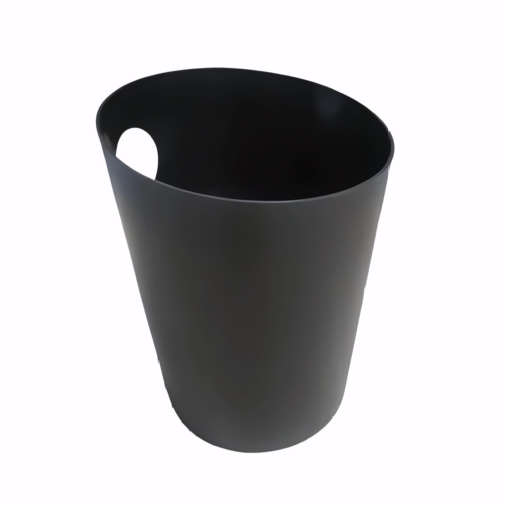 [4206030] Papelera en Plástico negro 10 L cónica