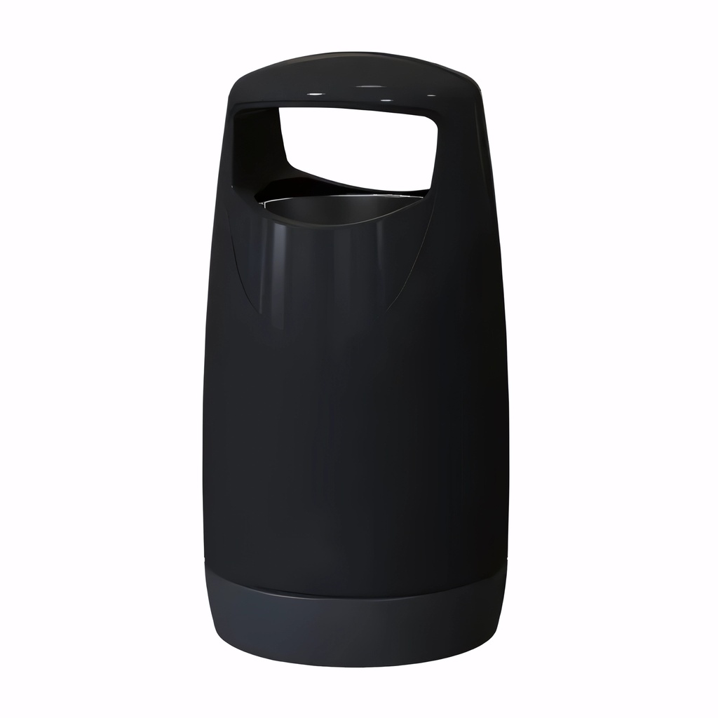[4206210] Papelera en Plástico negro 85-100 L Exterior Consorte