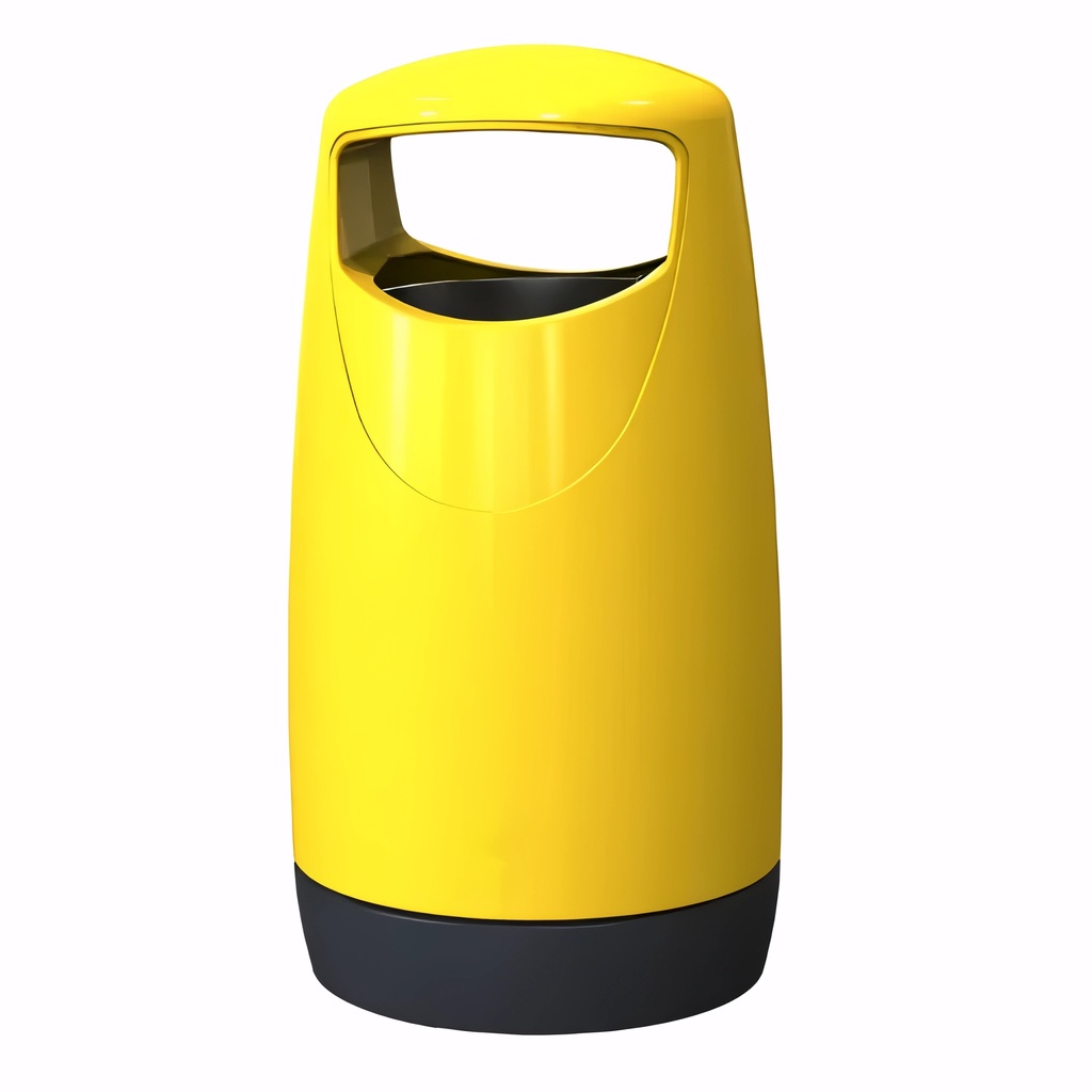 [4207210] Papelera en Plástico amarillo 85-100 L Exterior Consorte