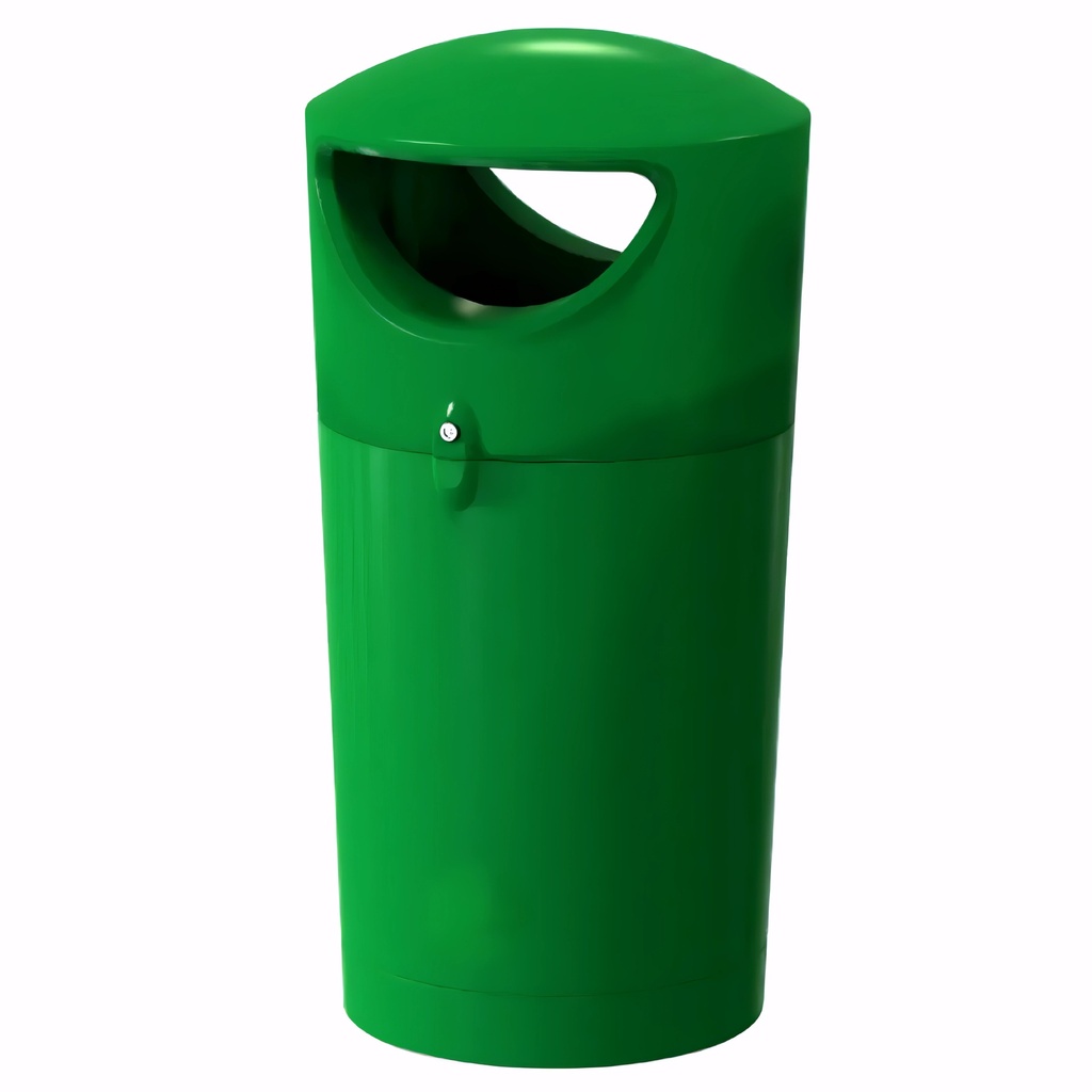 [4209211] Papelera en Plástico verde 85-100 L Exterior Metro
