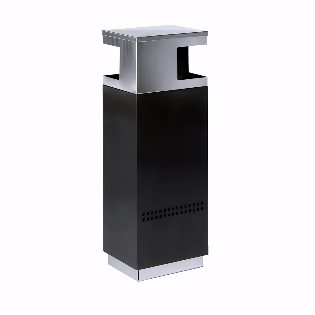 [4216140] Papelera en Acero pintado negro 48 L Exterior