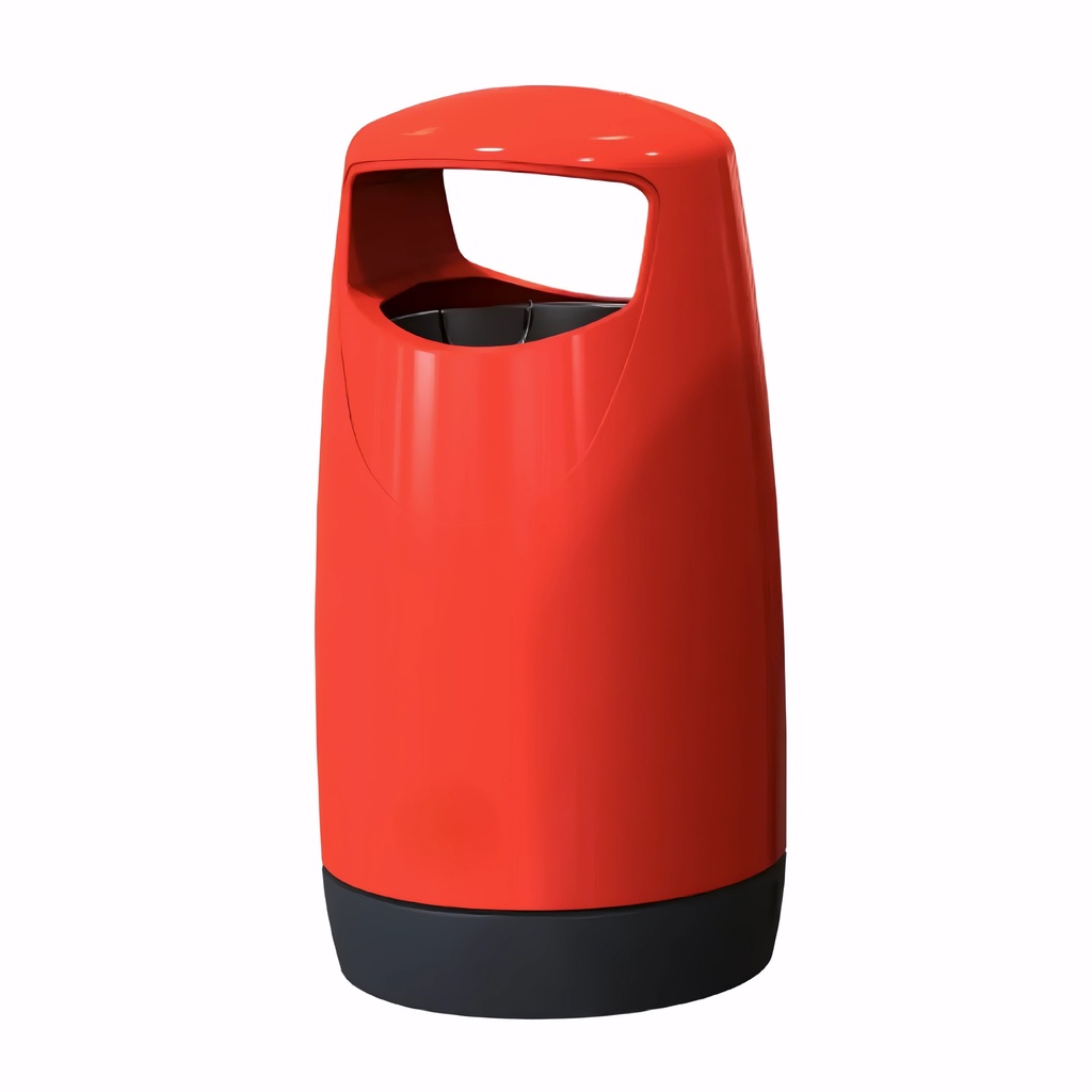 [4235210] Papelera en Plástico rojo 85-100 L Exterior Consorte
