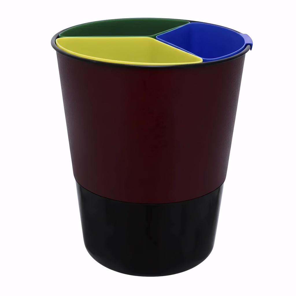 [4312020] Papelera en Plástico con forro imitación piel colores varios 17 L