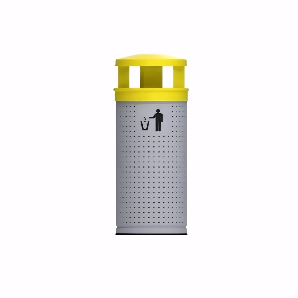 Papelera para reciclaje en Acero zincado pintado epoxy 80 L