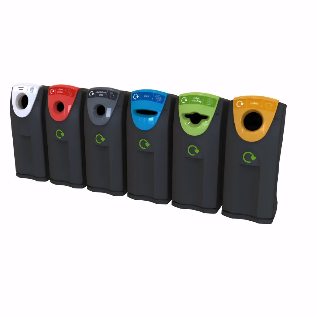 [4319180] Papelera para reciclaje en Plástico negro con tipo de abertura y color a elegir 140 L Maxi Envirobin