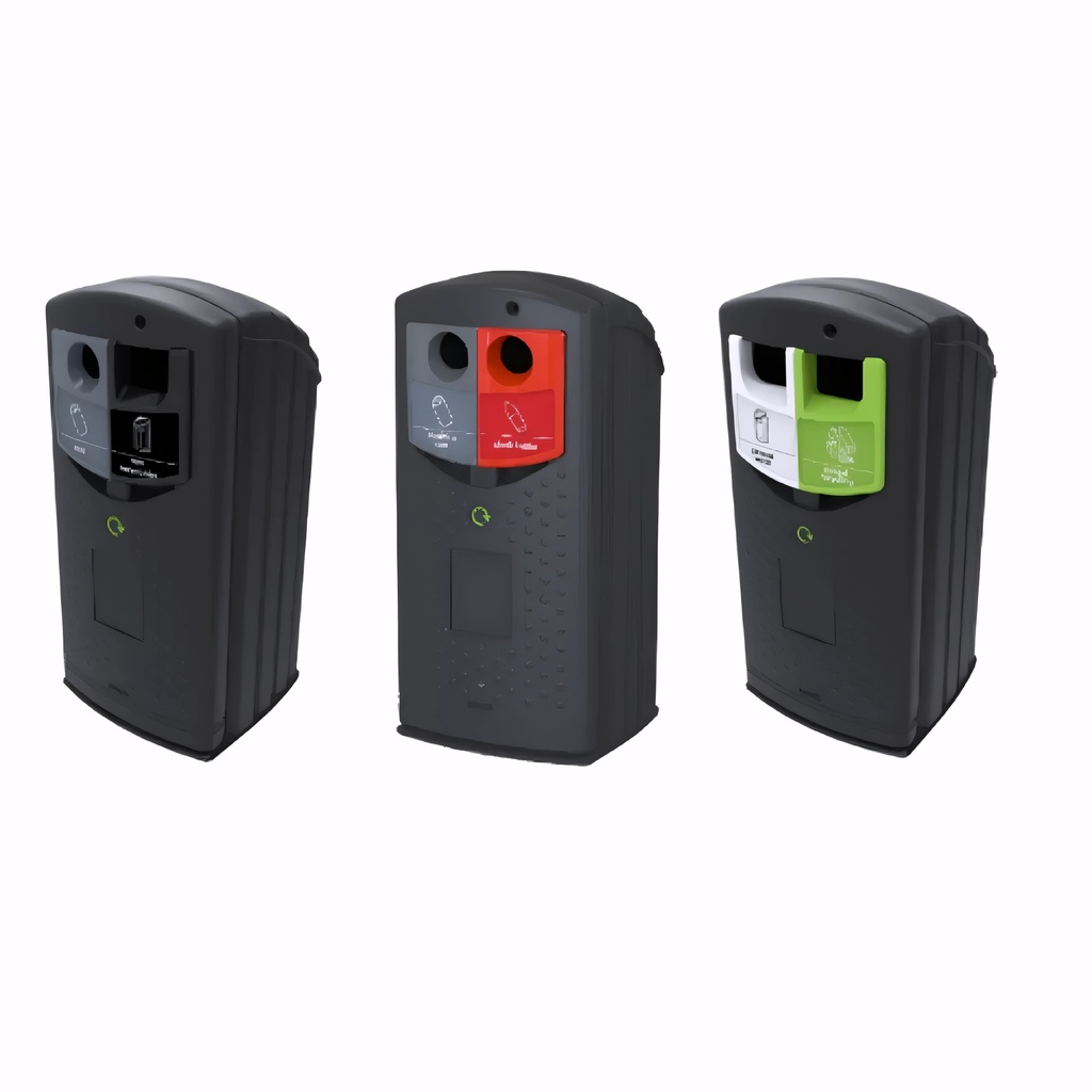 [4319190] Papelera para reciclaje en Plástico negro con tipo de abertura y color a elegir 180 L Envirobank Spl