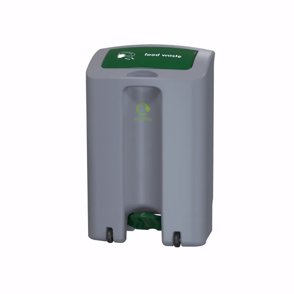 [4320080] Papelera para reciclaje en Plástico gris con color de abertura a elegir 90 L EnviroStep Individual