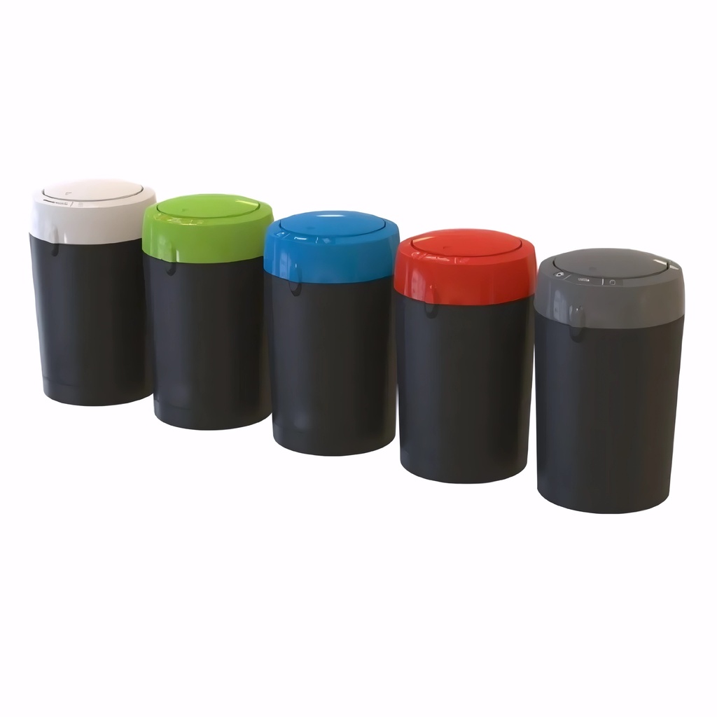 [4321320] Papelera para reciclaje en Plástico negro con color de abertura a elegir 135 L Envirobin