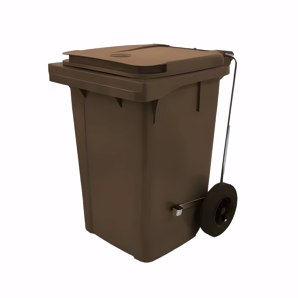 [4601070] Contenedor de 60 L con pedal en Polietileno marrón