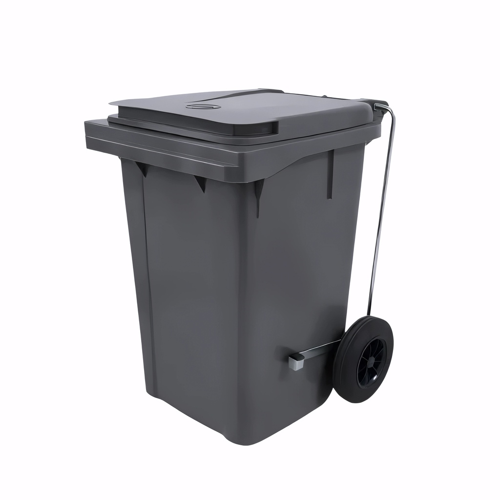 Contenedor de 60 L con pedal en Polietileno gris