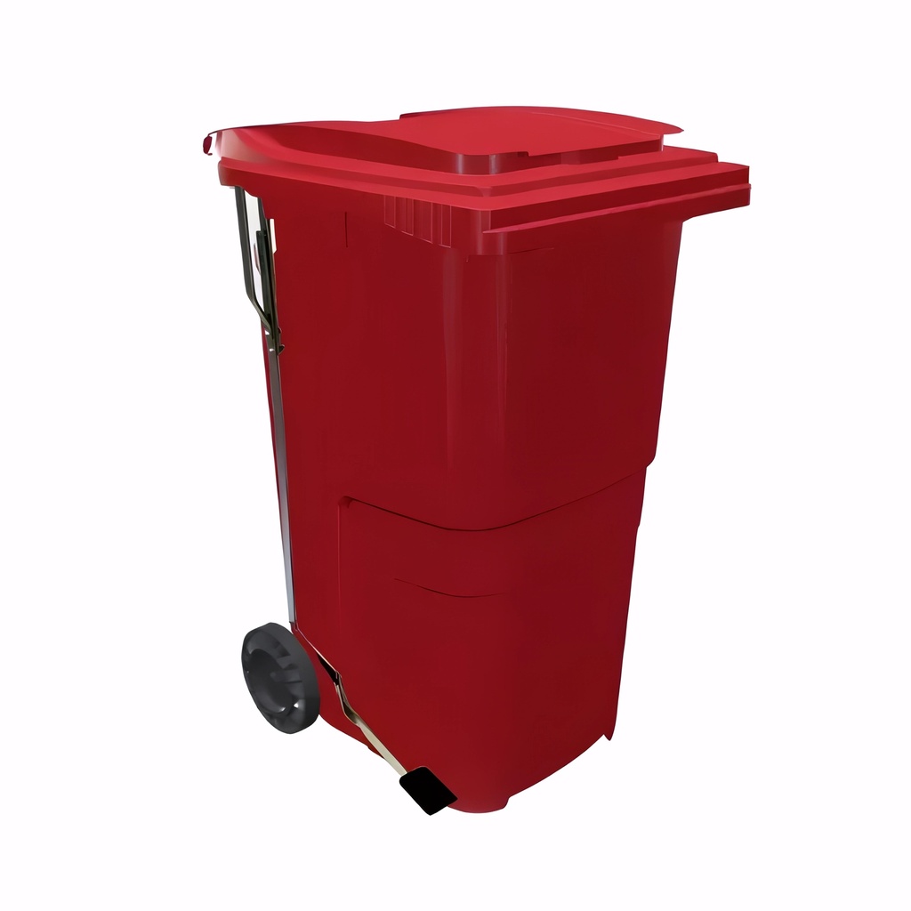 [4607050] Contenedor de 240 L con pedal en Polietileno rojo