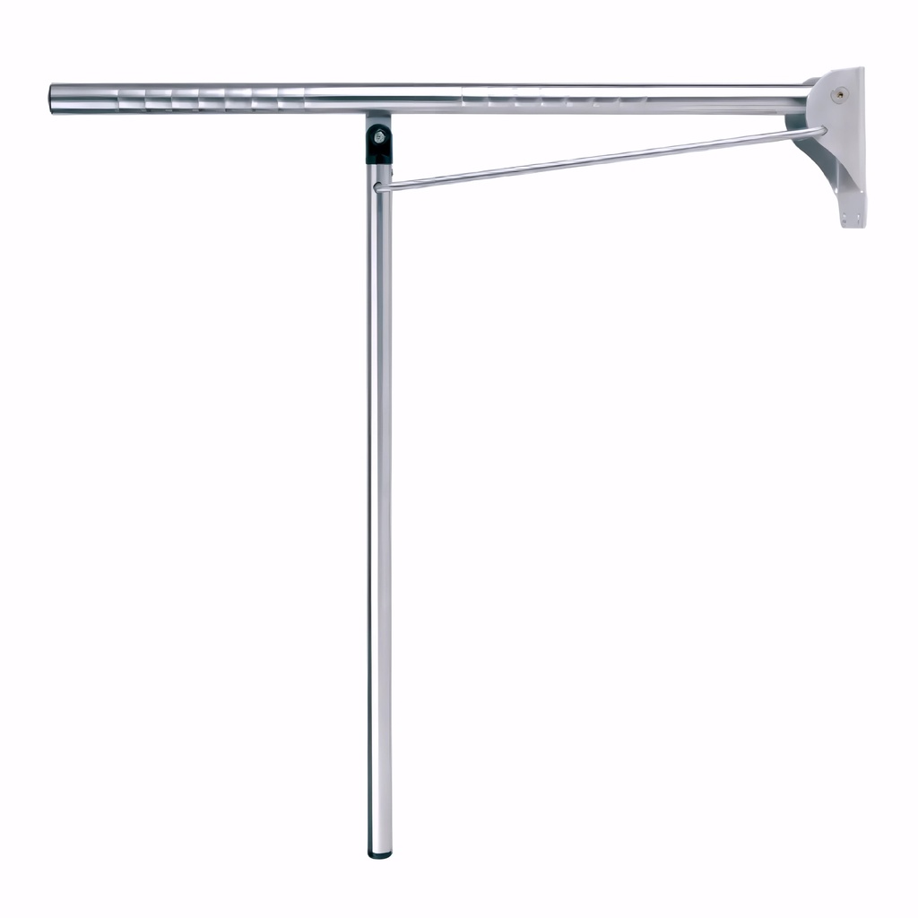 Asidero Abatible con pie de seguridad en Acero inoxidable pulido