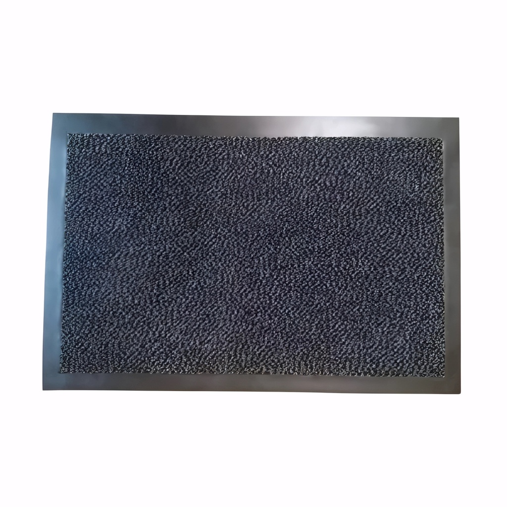 [5101080] Alfombra polvo y agua color gris en Polipropileno, poliéster colback y base vinilo 150x90 cm