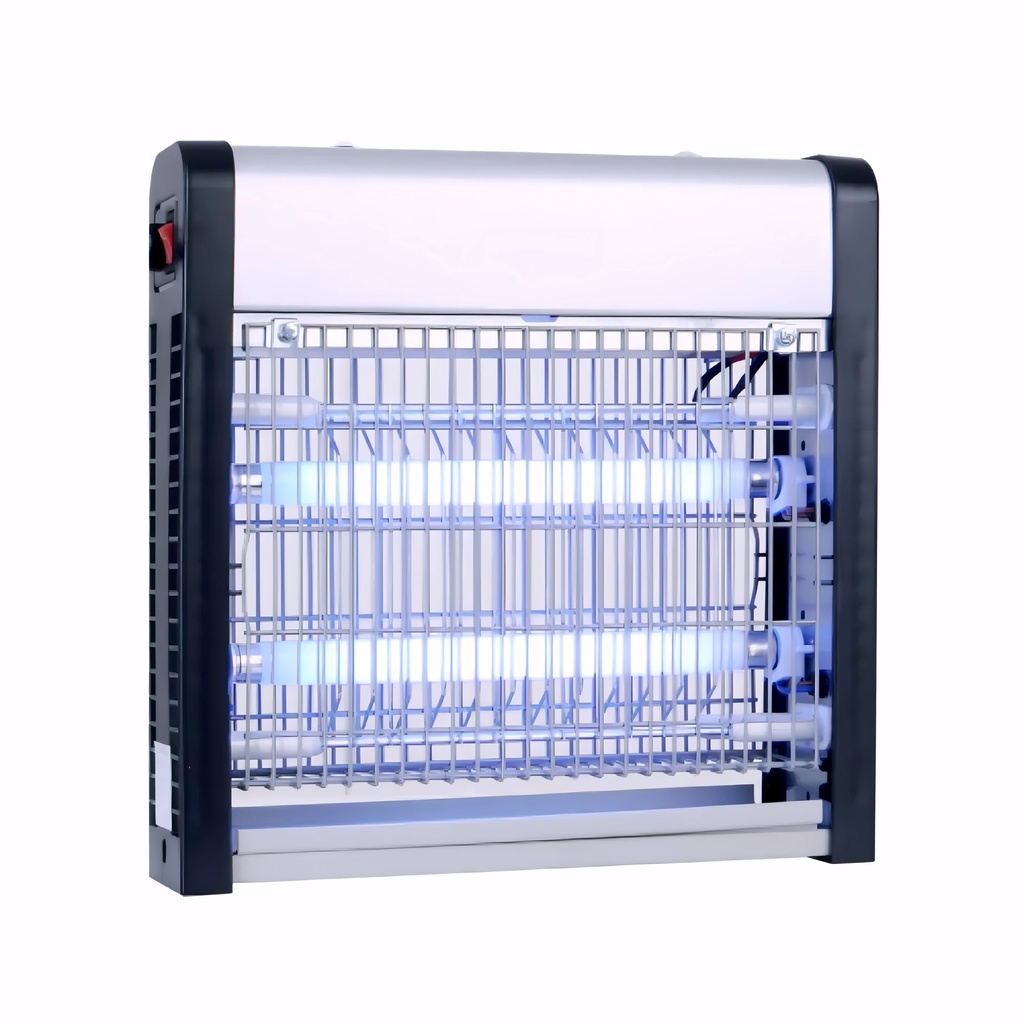 [5205080] Mata insectos en Metálico acabado en gris y rejillas en acero 12 W