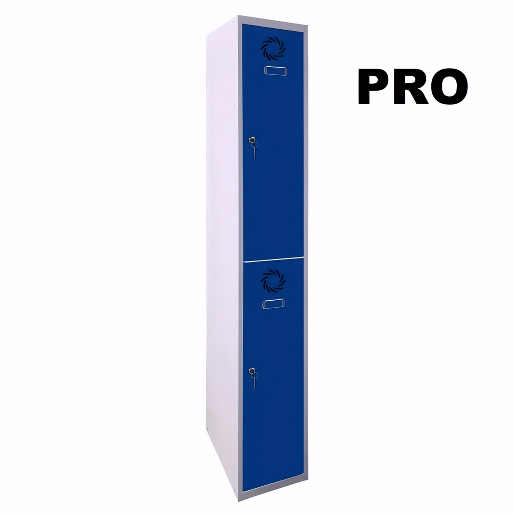 Taquilla de 2 puertas Metálica Eco Pro Extensión 250 mm con cerradura cromada de cilindro